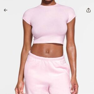 NWT SKIMS New Vintage Cropped Raglan T-shirt